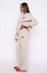 With Love For You Wide Leg Sweatpants Moon