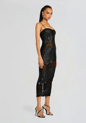 Carmine Embellished Dress