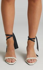 Jaggar The Label - Scrunched Sandal Heel in Ivory